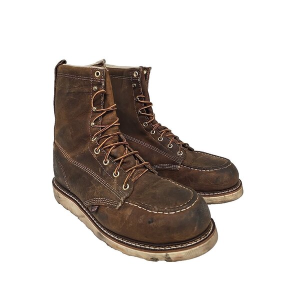 thorogood Other - Thorogood Men's 8" Steel Toe Wedge Sole Work Boot (U.S.A.) 804-4478 Brown 11D